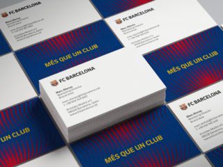 fc barcelona business cards