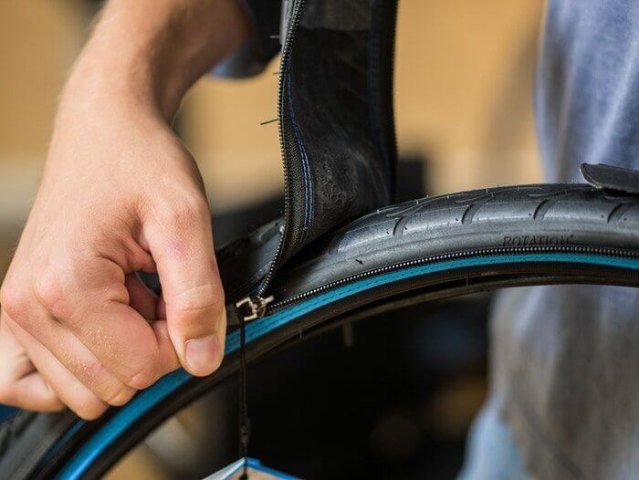 Modifique o pneu da sua bike com um simples zipper