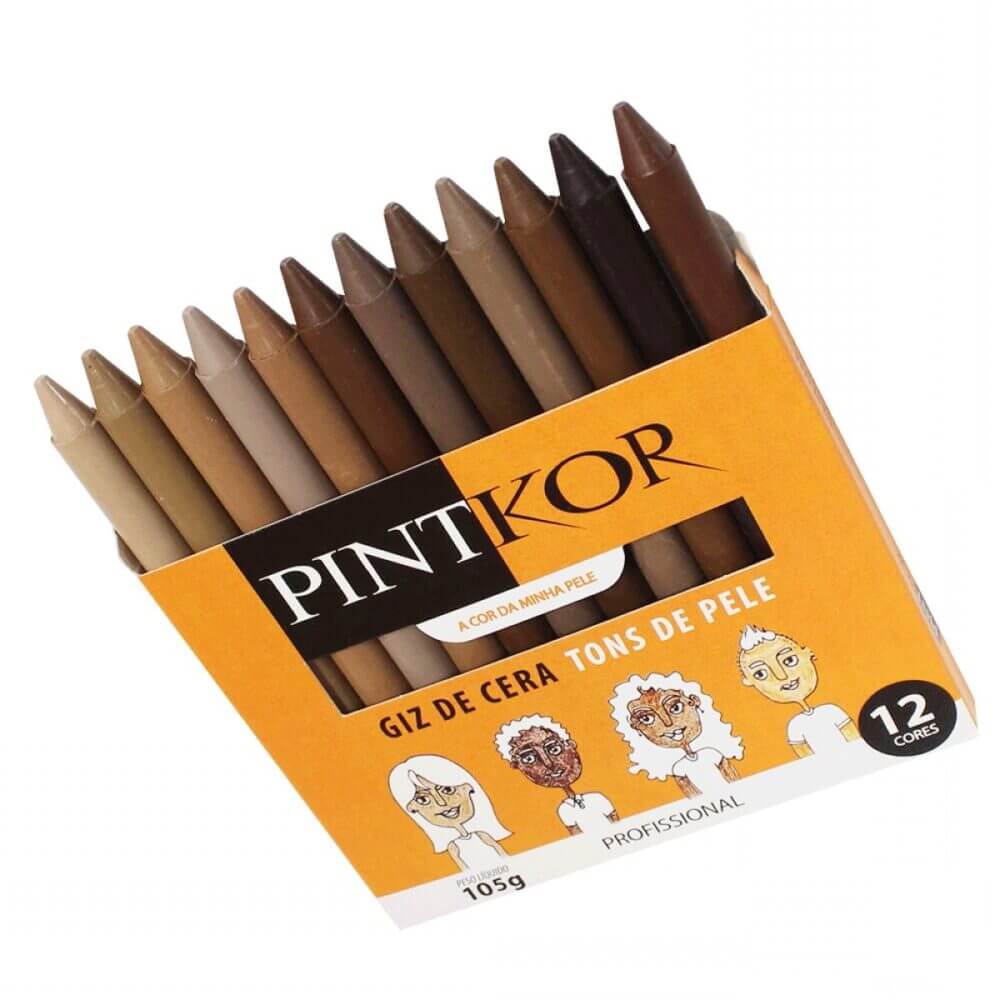 "PintKor", a caixa de giz de cera com 24 tons de pele