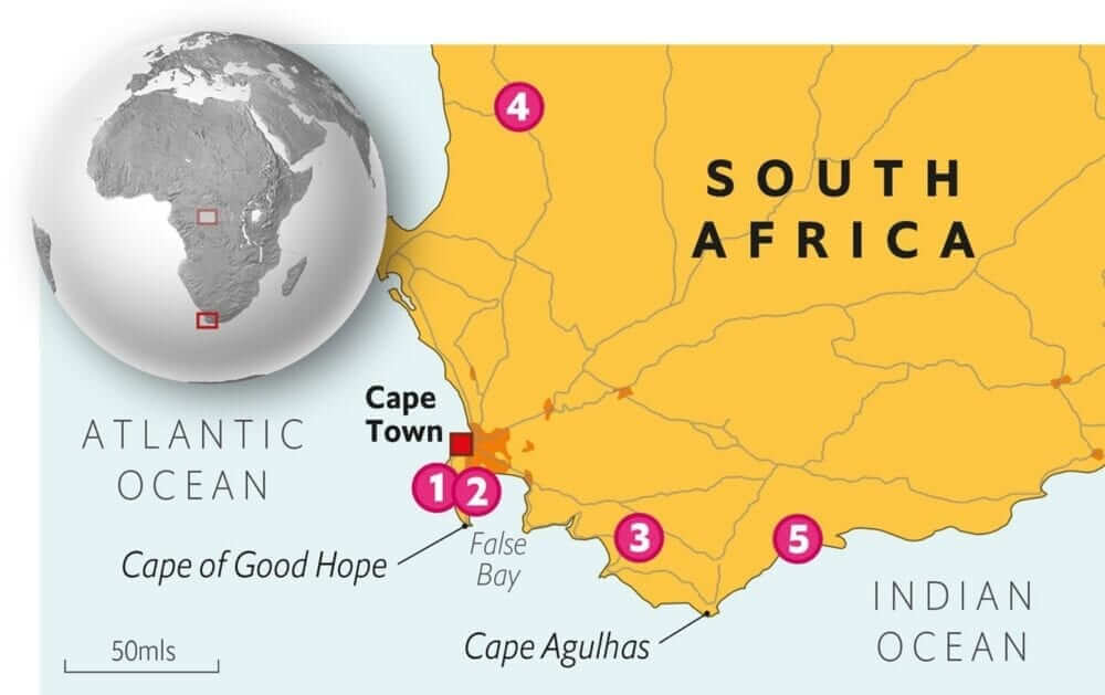 Qual é o ponto mais ao sul da África? (Não, não é o Cabo da Boa Esperança)