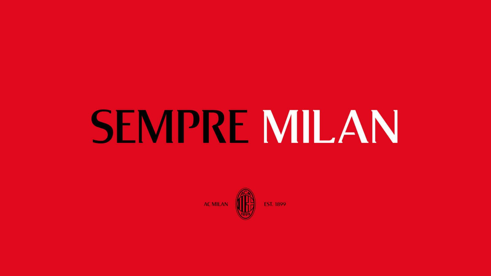 A nova identidade visual do AC Milan