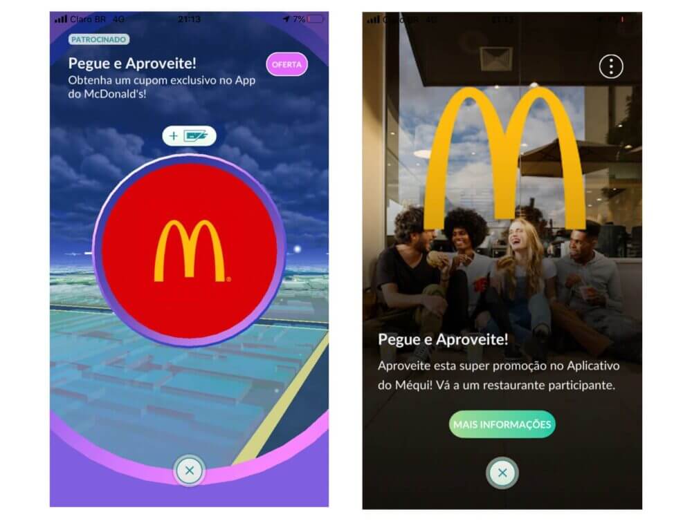 Começou hoje uma parceria entre Pokémon GO e McDonalds no Brasil e outros países da América Latina