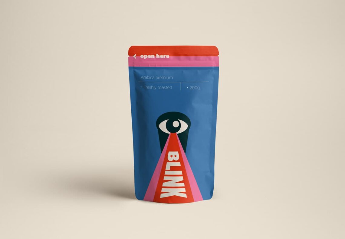 O branding do Café Blink (UK)